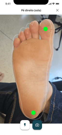 Aplicativo móvel AFoot com análise de imagens